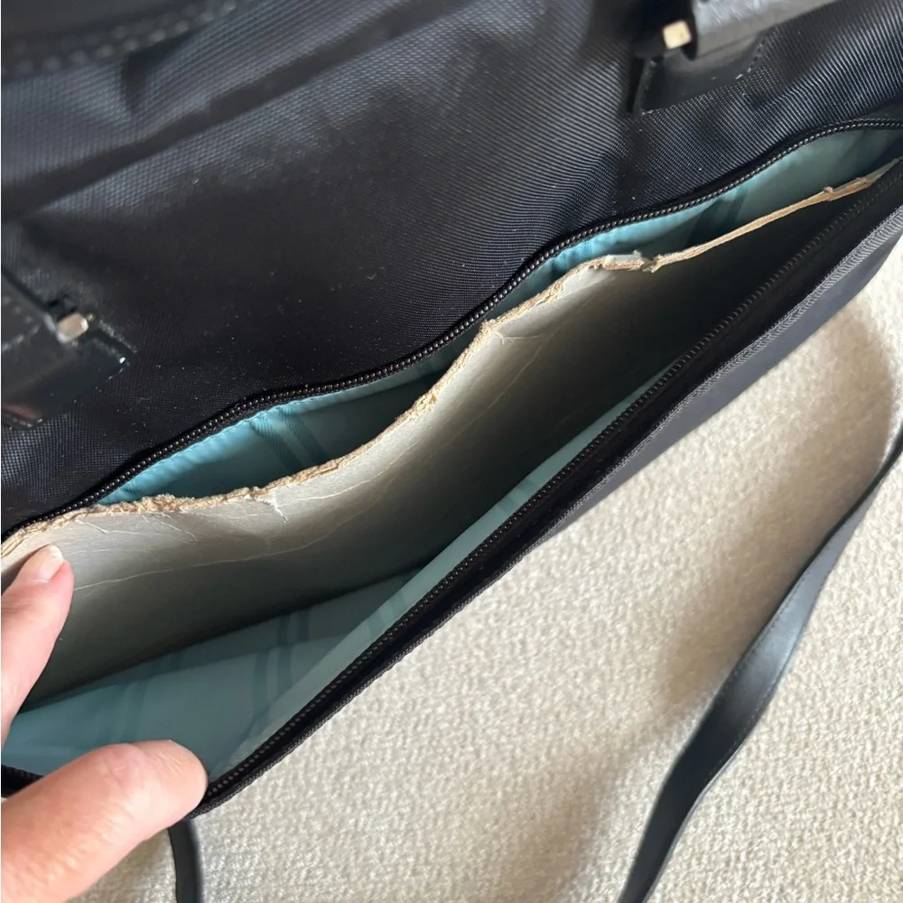 Tumi black nylon laptop/ tote bag